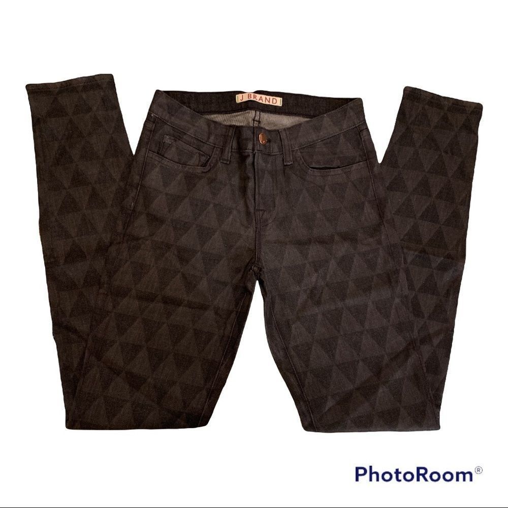 J Brand Black and Gray Distressed Jeans